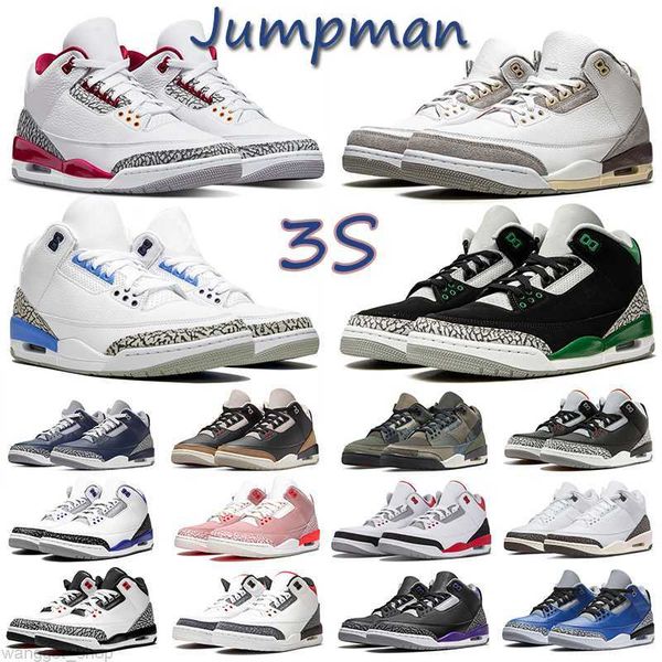 

jumpman 3 men women basketball shoes 3s unc pine green knic fire red dark iris mens sport sneakers outdoor trainers good, Black