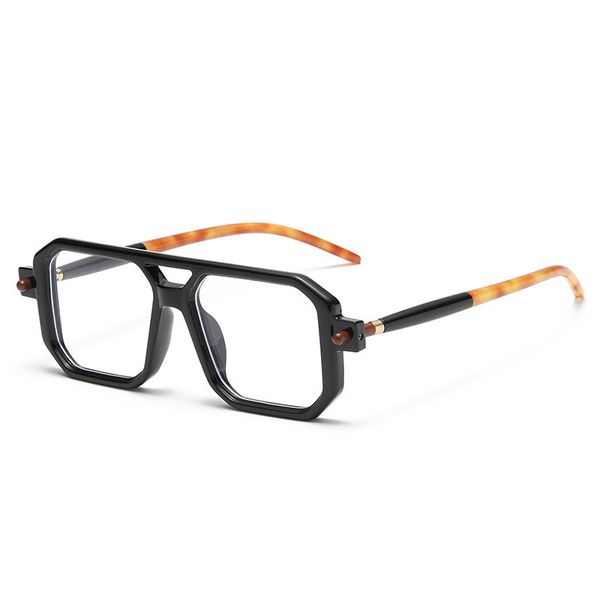 

double-beam box fashion sunglasses men's street sunglasses trend ins glasses, White;black