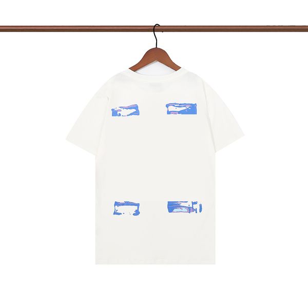 

summerdesigner tshirt offs men's women's tshirt cotton breathable small square printed short sleeved men's casual white shirt, White;black