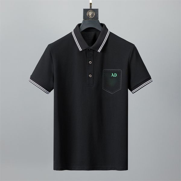 

men's summer men's and women's designer polo shirt men's casual polo fashion casual alphabet print t-shirt high street m, White;black