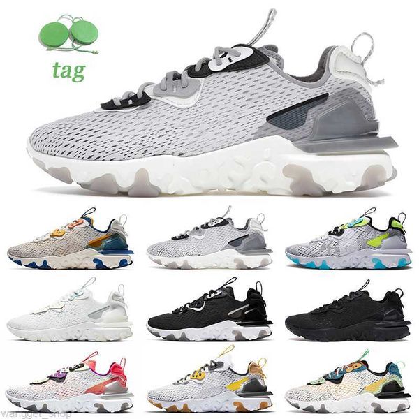 

react vision men women running shoes black white iridescent honeycomb vast grey worldwide light orewood brown mens trainers breathable good