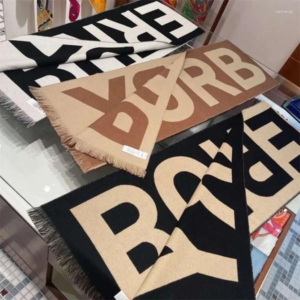 

Scarves 2024 Double Large Wool Designer Sided Letter Scarf For Men Women's Autumn Winter Neck Versatile And WarmChristmas Gifts a