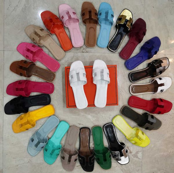 

women beach slippers famous classic flat heel summer designer fashion flops leather lady brand slides famale shoes l bath ladies sandals lar, Black