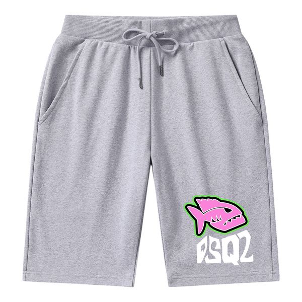 

dsq2 dsqicon2 new printed workout shorts beach casual shorts street trend fashion versatile shorts, White;black