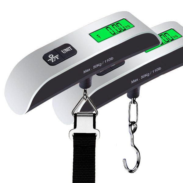

portable mini electronic scales lcd display electronic hanging digital luggage weighting scale 50kg*10g 50kg /110lb weight balance with reta