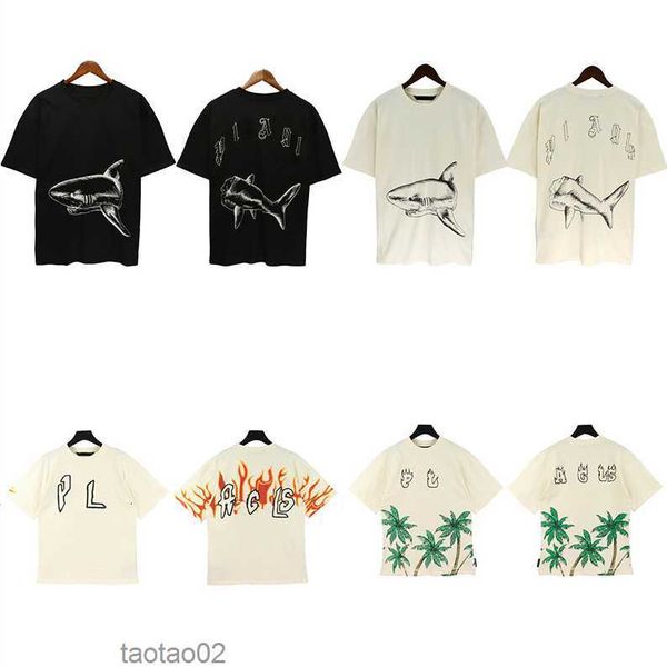 

2023 tees mens t-shirts womens designer t shirts long sleeve palms luxurys letter tshirts clothing short sleeved summerl9rb, White;black