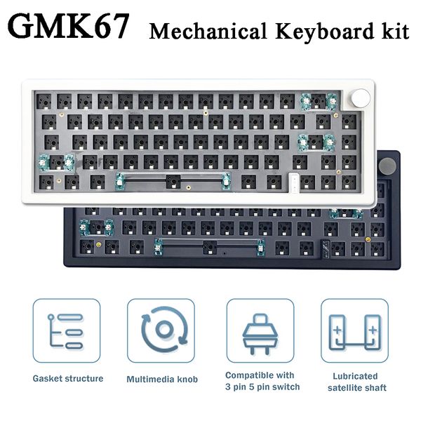 

keyboards gmk67 mechanical gasket kit 3 modes nkro usb bluetooth compatible 2 4g wired no switch 230414
