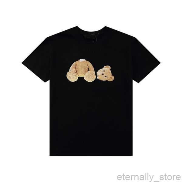 

women men tshirt fashion t shirt designer clothes plams bear print short sleeve sweatshirt summer cotton pullover, White;black