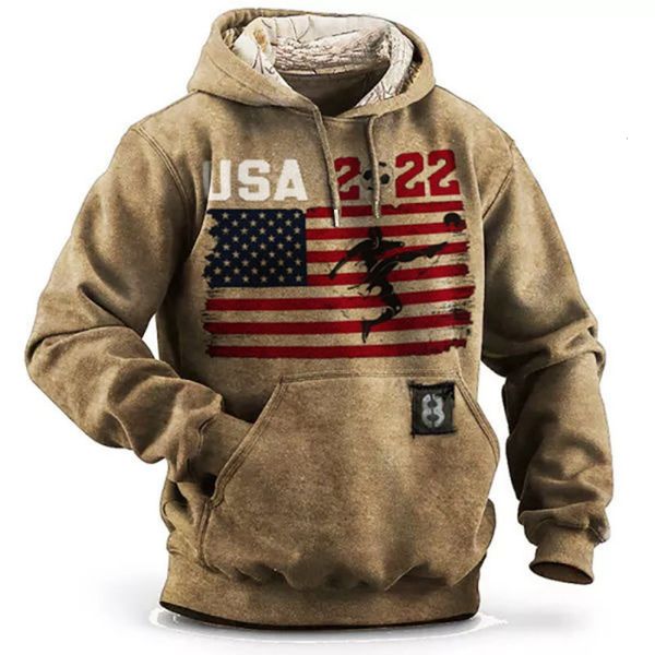 

men's pants 2023 harajuku hoodie hooded sweatshirt 3d printed letter us flag jersey spring autumn oversized casual streetwear 230414, Black
