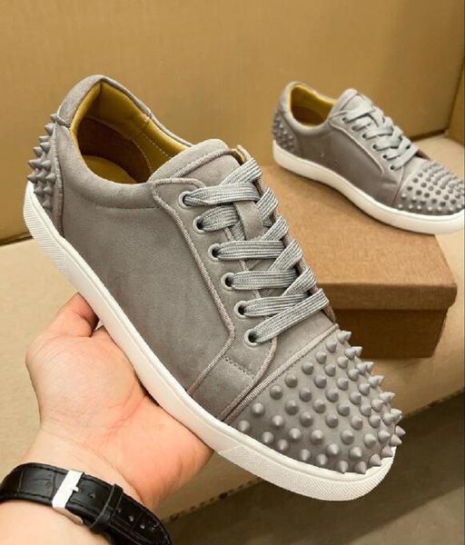 

luxury men women rivets casual shoe fashion women breathable casual sneakers patchwork mans loafers d2h23, Black
