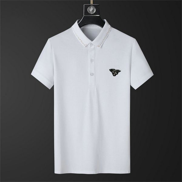 

men's tee polo black and white color fashion casual business classic embroidered head brand 100 cotton street hip hop wear palm guillot, White;black