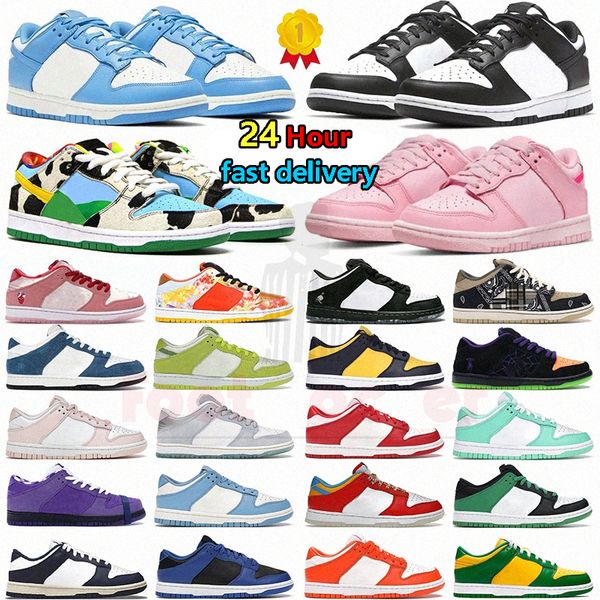 

box with designer sb low for mens women casual shoes panda chunky dunky triple pink ben and jerry black white grey fog green apple chicago l
