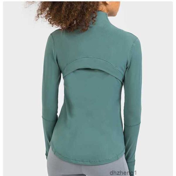 

women's hoodies & sweatshirts outfits -78 autumn winter new zipper quick-drying yoga clothes long-sleeve thumb hole training running j, Black