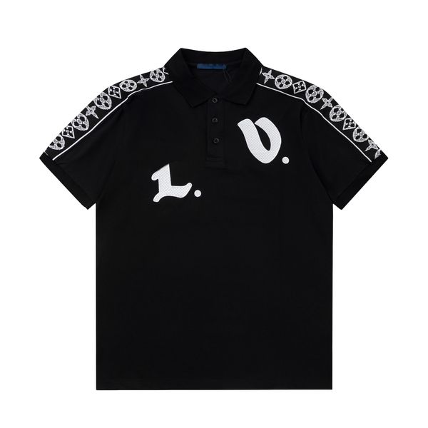 

2new fashion london england polos shirts mens designers polo shirts high street embroidery printing t shirt men summer cotton casual t-shirt, White;black