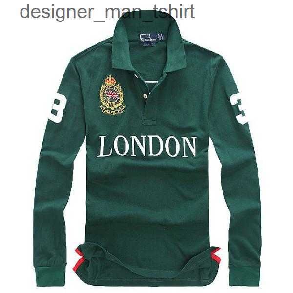 

men's polos mens designer long sleeve polos t shirts embroidery cotton fashion casual poloshirt 75mew, White;black