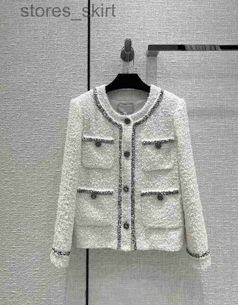 

women's jackets designerchan women's brand jacket 2022 new autumn winter jacket overcoat fashion brand classic tweed coat down jac, Black;brown