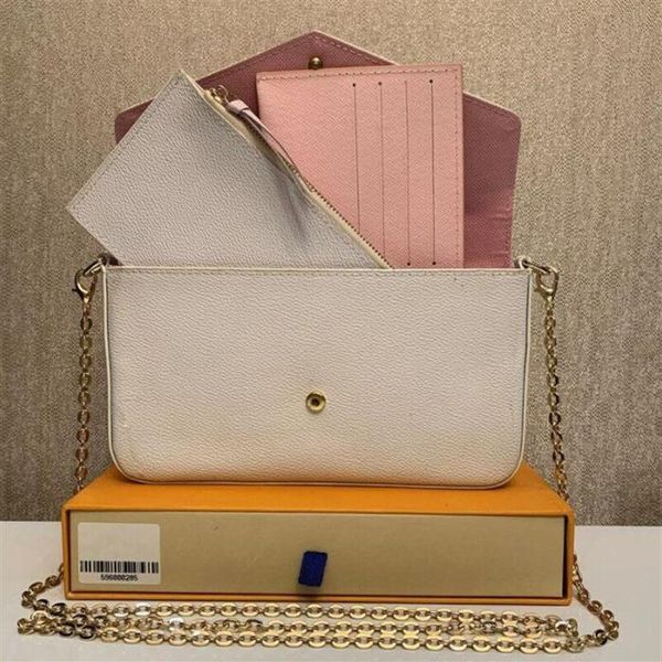 

2022 designer bag 3 piece women mini bags handtasche shoulder bag womens crossbody leather handbag 879247v
