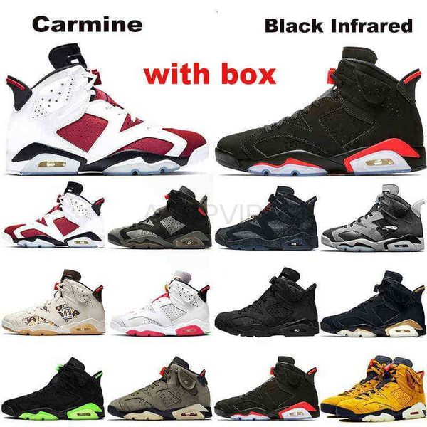 

2022 carmine men basketball shoes 6s unc singles day hare electric green black infrared jumpman 6 mens trainers sports sneakers