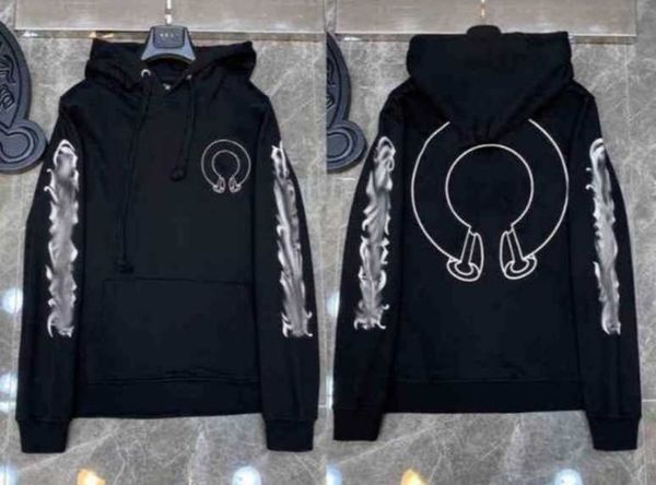 

men's hoodies & sweatshirts fashion luxury men's jackets designer zipper sweatshirts heart horseshoe cross print brand ch hoodies, Black