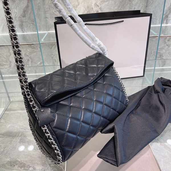

womens vintage double chain bags quilted real genuine leather vintage france women large capacity lady clutch street tide luxury designer ha