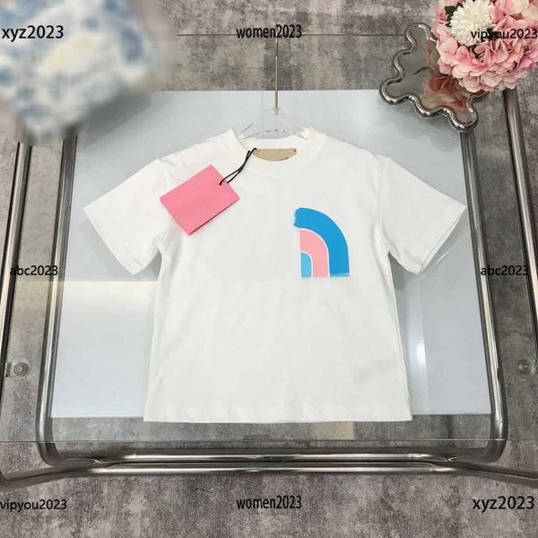 

direct spray printing kids designer t shirt short sleeve size 100-160cm baby round neck tees new arrival april13, Blue