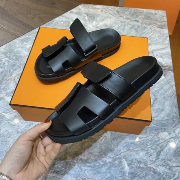 

designer slipper for women slides men's shoes slippers summer genuine leather beach l foam runner sandals orange size 9 under, Black