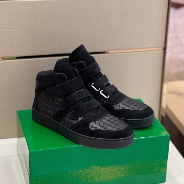 

botteg venet men sneakers designer shoe luxury brands bv's new high heel square head knitted trainer in summer 06, Black