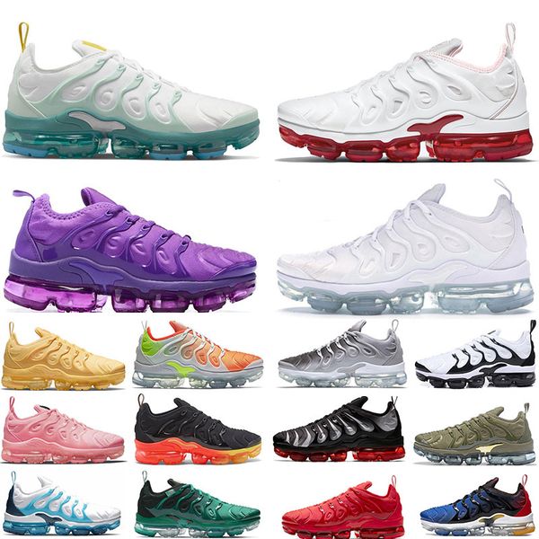 

tn plus men women running shoes sneaker bubblegum pink since black royal black volt rough green sunset pure platinum midnight navy trainers