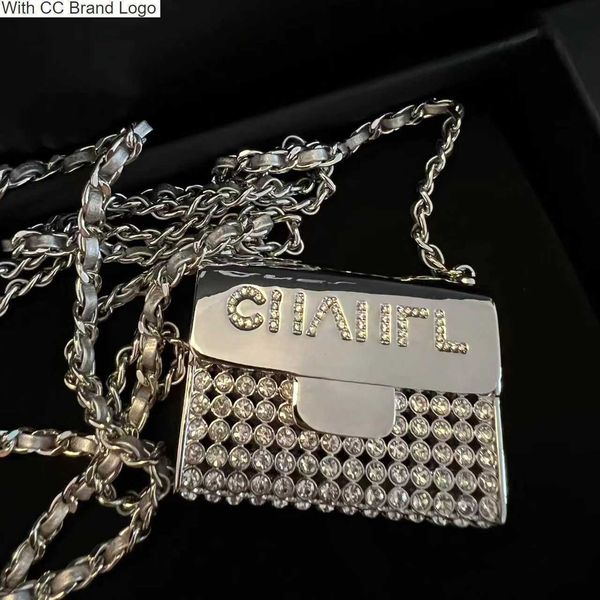 

cc cross body designer mini shimmer diamond flap bags classic silver diamante metal lipstick case hardware chain coins purse wallets luxury