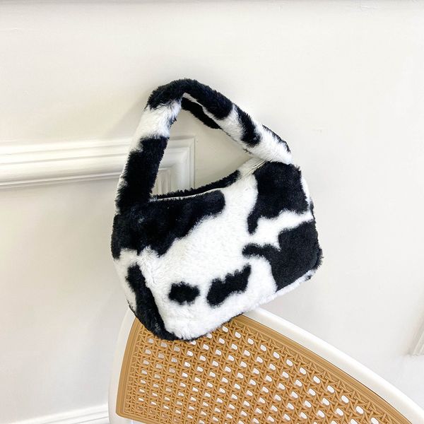 

plush flower plush bag new portable bag women's shoulder trendy cool