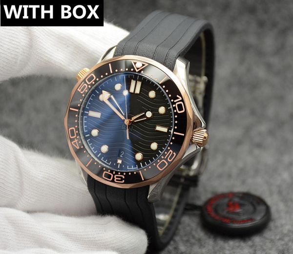 

designer watch 42mm mens watches for men professional sea diver watch automatic movement 42mm ceramic bezel master waterproofwatches wristwa, Slivery;brown