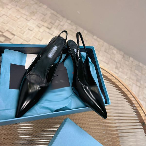 

2023 women casual shoes high heels pumps dress shoes black leather pointed toe fashion women wedding party dress shoes -264