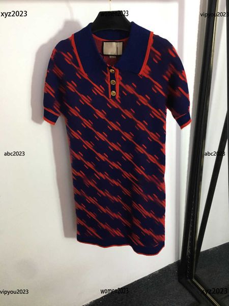 

summer dress girl polo neck short sleeved knit dress fashionable and comfortable skirt new product letter weaving skirt ing, Black;gray