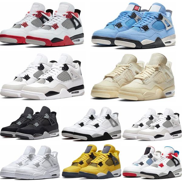 

4 basketball shoes men women 4s alternate pine green seafoam craft military black cat canvas white oreo midnight navy university blue sapphi