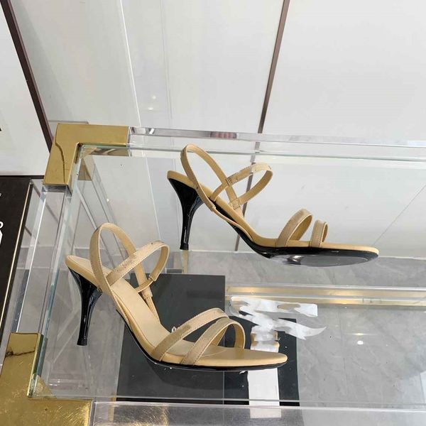 

summer popular women sandals shoes luxurious brand channel pumps round toe women high heels nude wedding,party,dress,evening gx2, Black
