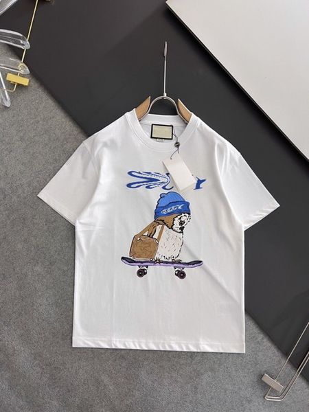 

2023 summer mens t shirts women designers loose tees fashion brands mans polos casual shirt luxurys clothing street shorts sleeve clothes t, White;black