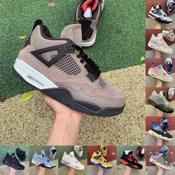 

jumpman lightnings 4 4s basketball shoes mens women cream sail red thunder white oreo bred ow union taupe haze what the black cement cat