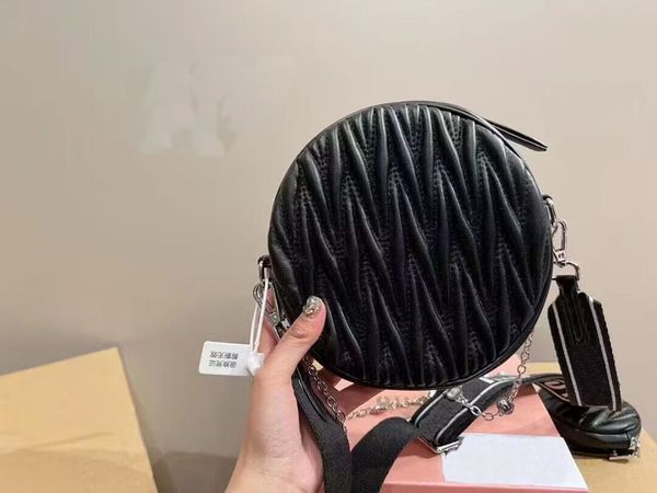 

black and evening bags women's makeup box designer round cake bag quilted chain cross shoulder makeup lipstick mini seat