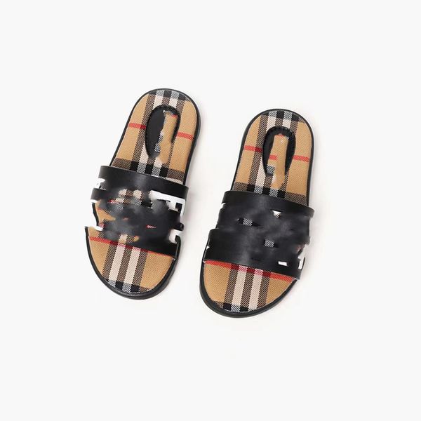 

kid summer sandals pink color girl set eu 26-35 fashion designer boutique shoes blue boy leather materials wholesale 2023, Black;red