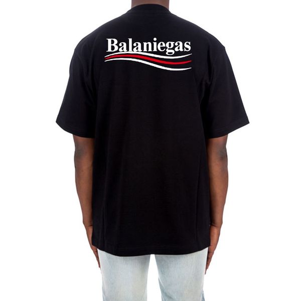 

cotton twill fabric, balaniegas paris home cola print short sleeve t-shirt men's and women's same style loose all-match pullover c, White;black