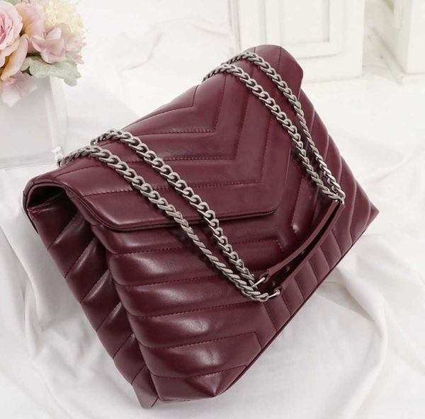 

evening bags 5a designer luxury handbags women's bag purses square shoulder loulou bags high real leather quality large-capacity quilte