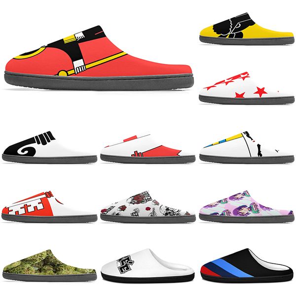 

diy Slippers Custom Slippers Customized Cotton Slippers Men Women Cotton Slippers cute antislip antiskid Warm Customized Patterns big Size 11596