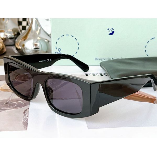 

23ss season lucio rectangular frame sunglasses for women fashion designer black acetate sunglasses oeri056 mens outdoor shades with original, White;black
