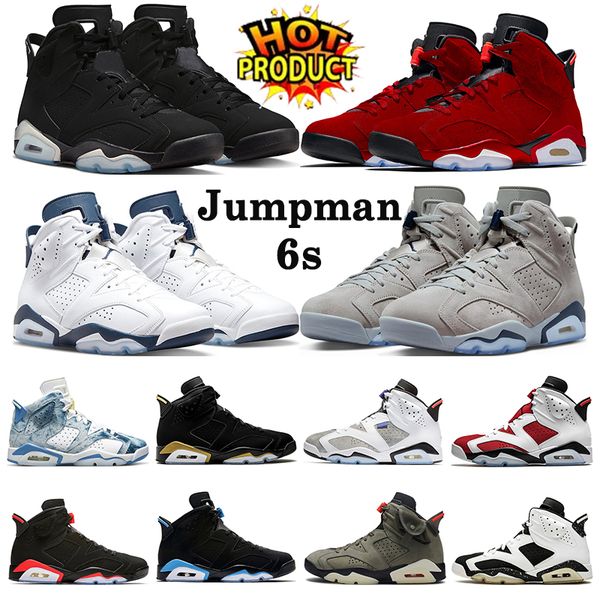 

jumpman 6 men basketball shoes 6s toro black metallic silver georgetown red oreo midnight navy carmine acid wash denim trainers sports sneak