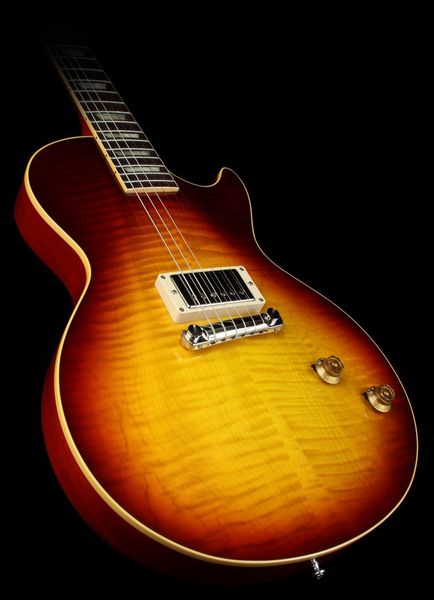 

custom guitar shop limited run 1958 reissue, 1 pickup, figured gloss bourbon burst258