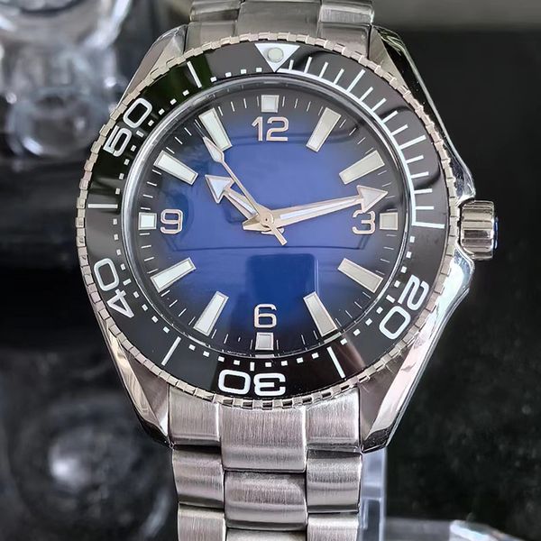 

Mens Watches 45.5 mm Ceramic Bezel Ultra Deep No Date Flod Clasp Automatic Mechanical Designer mega Watches orologi di lusso Luxury Master Watch Wristwatch orologio