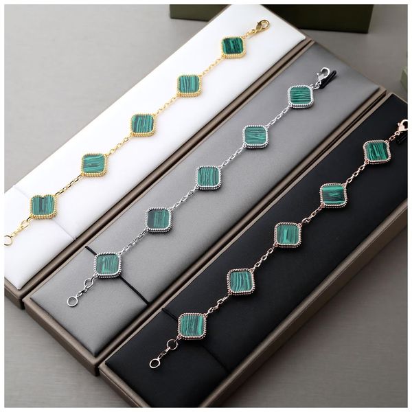 

van clover bracelet designer four leaf clover bracelet fashion 18ct gold ladies jewellery accessories gift, Golden;silver