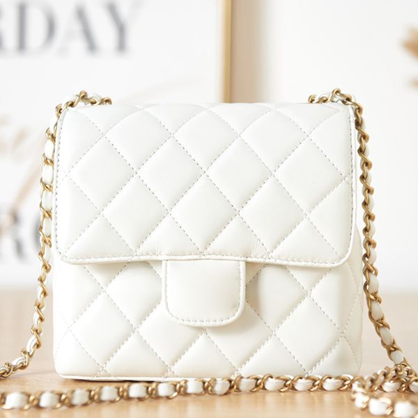 

designer shoulder bag luxury messenger bag 17cm genuine leather crossbody bag high imitation chain bag with box zc211