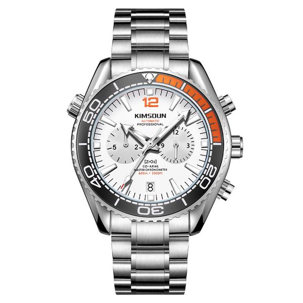 

men's watch analog quartz business classic fashion stainless steel waterproof luminous sports watch, Slivery;brown