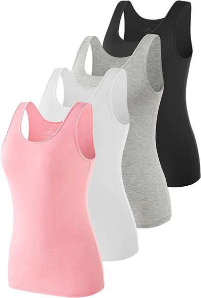 

vislivin womens supersoft camisole stretch casual tank, Red;black